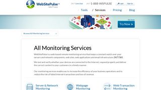 All Monitoring Services by WebSitePulse