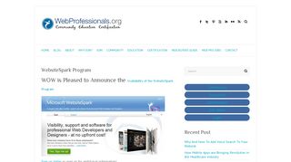 WebsiteSpark Program - Web Professionals