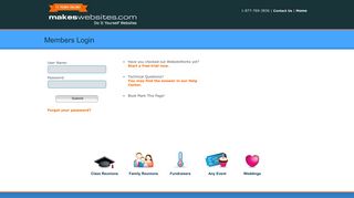 Login - Make your own Business Website | Free for 7 Days