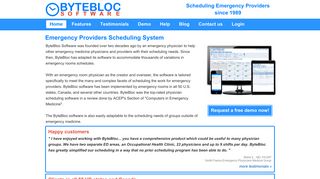ByteBloc, Emergency Physician Scheduling Software