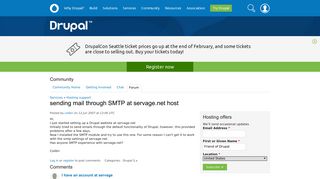 sending mail through SMTP at servage.net host | Drupal.org