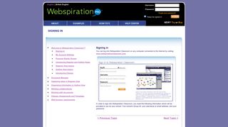 Signing in | webspirationpro.com