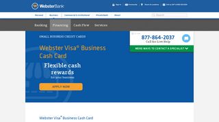 Webster Visa Business Cash Card: Credit Card for ... - Webster Bank