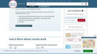 Canvas Work | Definition of Canvas Work by Merriam-Webster
