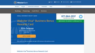 Webster Visa Business Bonus Rewards Card | Webster Bank