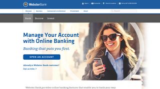 Online Banking | Conveniently Manage Your Money | Webster Bank
