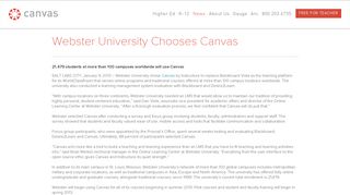 Webster University Chooses Canvas - Canvas LMS