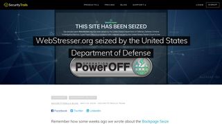 WebStresser.org seized by the United States Department of Defense