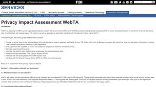 WebTA — FBI