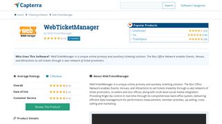 WebTicketManager Reviews and Pricing - 2019 - Capterra
