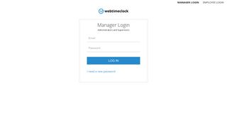 Webtimeclock - Manager Login