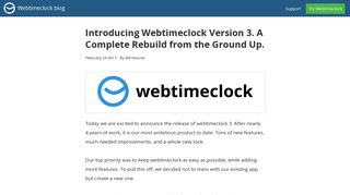 Introducing Webtimeclock 3