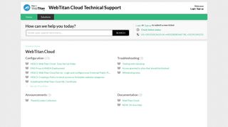 WebTitan Cloud : WebTitan Cloud Technical Support