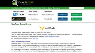 Scam Broker Investigator • WebTrade Online Review