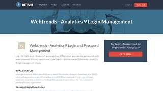Webtrends - Analytics 9 Login Management - Team Password Manager