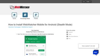 How to Install WebWatcher Mobile for Android (Stealth Mode)