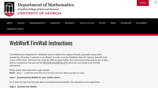 WebWorK FireWall Instructions - UGA Math Department - University of ...