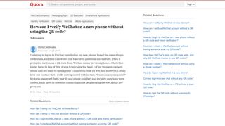 How to verify WeChat on a new phone without using the QR code - Quora