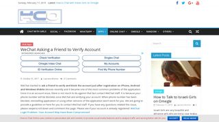 WeChat Asking a Friend to Verify Account | How to Chat Online
