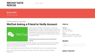 WeChat Asking a Friend to Verify Account | WeChat Data Rescue