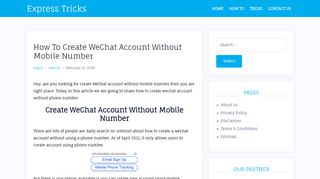 How To Create WeChat Account Without Mobile Number