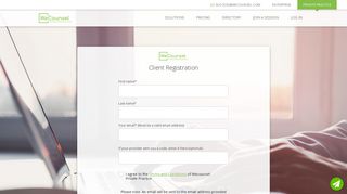 Client Sign Up | WeCounsel