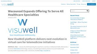 Wecounsel Expands Offering To Serve All Healthcare Specialties