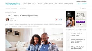 How to Create a Wedding Website - WeddingWire