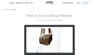Start a Blog with Weebly