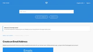 Create an Email Address – Weebly Help Center