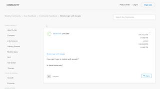 Mobile login with Google - Weebly Community