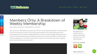 Weebly Membership - Member Websites Made (Really!) Easy