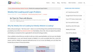 Weebly Site Loading and Login Problem - WebNots