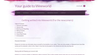 Weeworld Newcomers - Your guide to Weeworld
