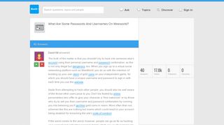 What Are Some Passwords And Usernames On Weeworld? - Blurtit
