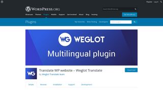 Translate WP website – Weglot Translate | WordPress.org