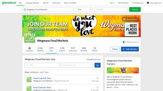 Wegmans Food Markets Jobs | Glassdoor