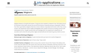 Wegmans Application, Jobs & Careers Online - Job-Applications.com