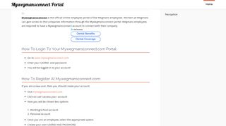 Mywegmansconnect Portal