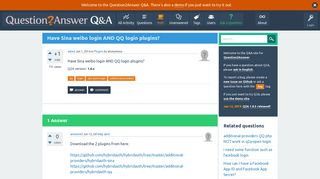 Have Sina weibo login AND QQ login plugins? - Question2Answer Q&A