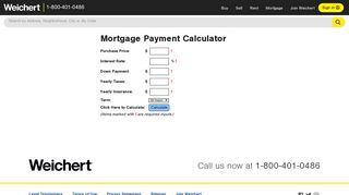 Mortgage Payment Calculator - Weichert