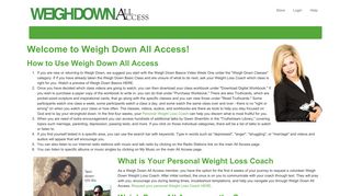 Welcome to Weigh Down All Access - Weigh Down Store