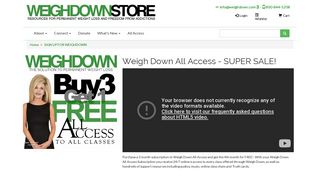 Weigh Down All Access - SUPER SALE! - Weigh Down Store