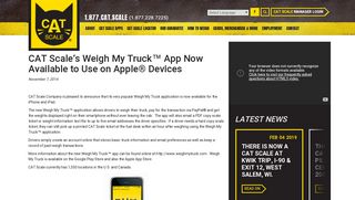 CAT Scale's Weigh My Truck™ App Now Available to Use on Apple ...