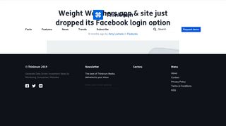 Weight Watchers app & site just dropped its Facebook login option ...