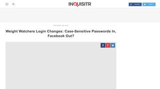 Weight Watchers Login Changes: Case-Sensitive Passwords In ...