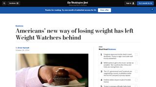 Americans' new way of losing weight has left Weight Watchers behind ...