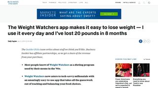 The Weight Watchers OnlinePlus app makes it easy to lose weight — I ...
