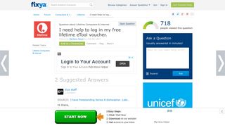 I need help to log in my free lifetime eTool voucher. - Fixya
