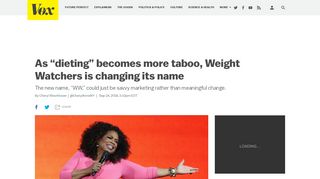 Weight Watchers changes its name to WW as “dieting” becomes more ...